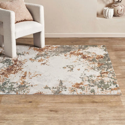Durham Modern & Abstract Rust Beige Rug